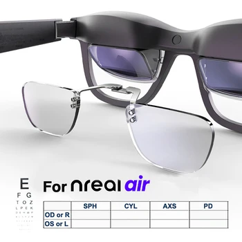 Линзы по рецепту для смарт-очков Nreal Air AR, линзы для очков Nreal Air, изготовленные на заказ, Близорукость, Дальнозоркость, Астигматизм, анти-Синие очки с защитой от излучения - Изображение 1  