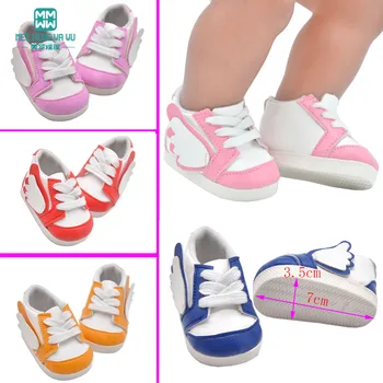 Мини-игрушки 7,5 см, кукольная обувь, Модная спортивная обувь, шерстяные ботинки для кукол 43 см, аксессуары для новорожденных и американская кукла - Изображение 1  