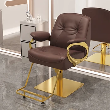 Золотые Эргономичные Парикмахерские кресла Парикмахерские Маникюрные Профессиональные Офисные кресла для красоты Педикюр Cadeira Мебель для салона MR50BC - Изображение 1  