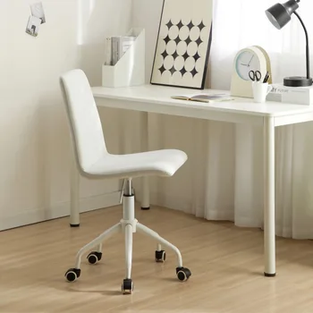Вращающийся офисный стул из льняного полотна на колесиках, многоцветный - Изображение 1  