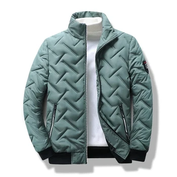 Новая куртка Топ 100, мужская толстая куртка, осенне-зимний хлопковый пуховик Harajuku, повседневная куртка, мужская модная хлопковая куртка - Изображение 1  