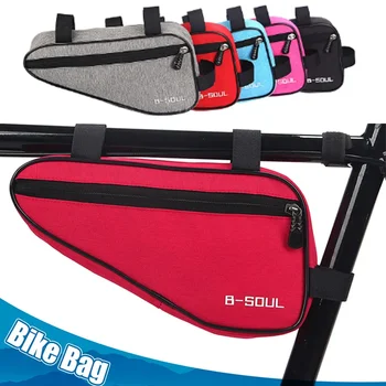 Водонепроницаемые треугольные велосипедные сумки, велосипедная сумка на раму с передней трубкой, сумка для горного велосипеда, держатель рамы, седельные сумки, аксессуары для велоспорта - Изображение 1  