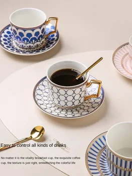 Кофейная Чашка KAWASIMAYA High Beauty Light Luxury Ins Wind Cup и Набор Тарелок Высокого Класса High End Изысканный Послеобеденный Чайный Сервиз - Изображение 1  