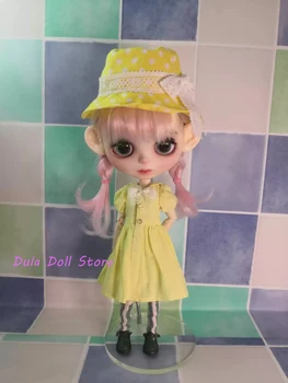 Одежда для куклы Dula, платье, набор желтых шляп Blythe ob24 ob22 Azone Licca ICY JerryB 1/6 Аксессуары для куклы Bjd - Изображение 1  