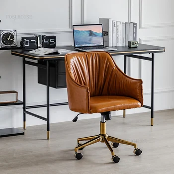 Итальянские Офисные стулья, Домашний компьютерный стул, Креативный кабинет, кресло с поворотной спинкой, кресло с мягкой подушкой, Офисная мебель - Изображение 1  