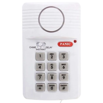 2X Громкая Беспроводная Дверная сигнализация с тревожной кнопочной панелью для домашнего Офиса Гаража Сарая - Изображение 1  