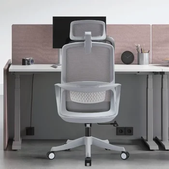 Офисное кресло в общежитии Современное Поворотное Кресло с откидной спинкой Эластичный Подлокотник Геймерское Металлическое Офисное кресло для отдыха на роликах Мебель Cadeira для дома - Изображение 1  