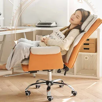 Офисное кресло Nordic с двойной спинкой на колесиках, кресло с эффектом памяти, игровые стулья, Поворотная подушка, Мобильная Офисная мебель Cadeiras De Gamer - Изображение 1  