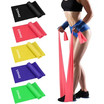 Эластичная лента для йоги, женская тонкая лента для фитнеса, лента для растяжки, упражнения на растяжку, эспандер для поднятия бедер - Изображение 1  