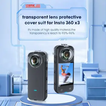 Для Insta360 X3 Прозрачная крышка объектива Защитный колпачок для экшн-камеры Защита объектива для аксессуаров Insta360 X3 - Изображение 1  