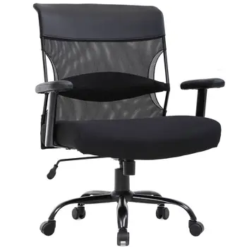 Большое и высокое офисное кресло с широким сиденьем 500 фунтов Рабочее кресло с подлокотником на колесиках Эргономичное Офисное кресло - Изображение 1  
