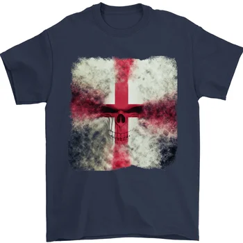 Футболка с изображением флага Англии и черепа Святого Георгия, 100% хлопок - Изображение 1  