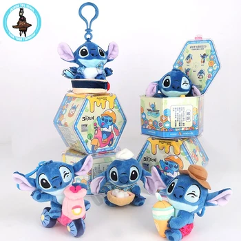 Оригинальная Серия Disney Stitch Eat Drink Play And Make Merry Mystery Box Плюшевые Игрушки Blind Box Stitch Doll Toys Детский Подарок На День Рождения - Изображение 1  