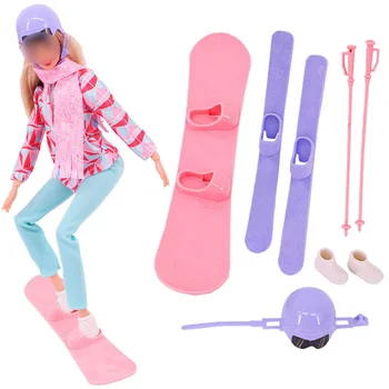 Модный спортивный набор для куклы Барби 30 см, наряд для куклы 1/6, повседневная одежда, аксессуары для кукольного домика, одежда для кукол, обувь для занятий йогой, лыжный набор - Изображение 1  