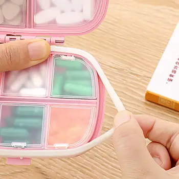 Вместительная коробка для таблеток, Многокамерный контейнер для таблеток, Пылезащитный портативный органайзер для таблеток, коробка для путешествий, Домашняя таблетка - Изображение 1  
