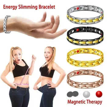 Съемные Браслеты с магнитами для похудения, Медицинский браслет для похудения от усталости, Металлический Лечебный Магнитный браслет  - Изображение 1  