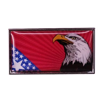 Печать значка с флагом США эпоксидной смолой, изготовленная на заказ армейская булавка на лацкане, сувенирная брошь, пожалуйста, пришлите свой дизайн, любую форму, любой дизайн - Изображение 1  