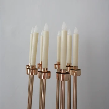 Свечи пластиковые беспламенные светодиодные поддельные на батарейках для домашнего декора романтической вечеринки - Изображение 1  