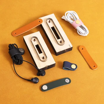 1шт кожаный ремесленный шаблон резак линия передачи данных USB кабель для наушников провод органайзер для хранения пряжка умереть резак нож плесень - Изображение 1  