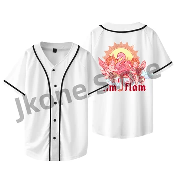 Футболка Flim Flam Flamingo, женская / мужская модная забавная повседневная бейсбольная футболка - Изображение 1  