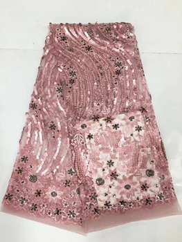 Продажа высококачественной гипюровой кружевной ткани Африканская шнуровая кружевная ткань для нигерийских французских кружевных тканей женское вечернее платье CD20 - Изображение 1  