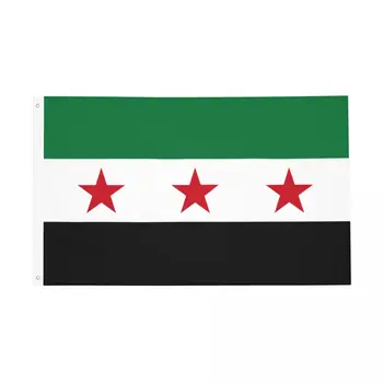 Флаг Сирии, Яркий Цветной Уличный Баннер, Сирийская Арабская Республика, Всепогодное Подвесное Украшение - Изображение 1  