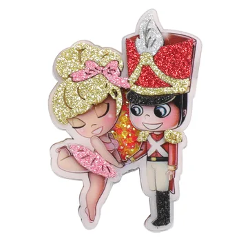 Серия 5Pcs Valentine's Day Cute Doll Couple Pattern шейкер для зыбучих песков, кабошон из смолы, аксессуары для поделок из материалов DIY - Изображение 1  