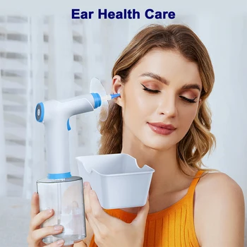 Набор для удаления ушной серы, электрический инструмент для удаления ушной серы, система орошения ушей для взрослых и детей, 4 режима давления - Изображение 1  