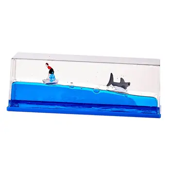 Жидкие игрушки для гостиной, Плавающая бутылка, Акриловая Статуэтка для мальчика-акулы - Изображение 1  