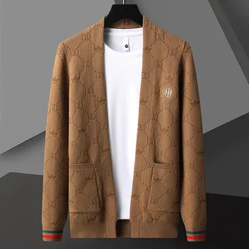 Осенний бренд 2023, мужской модный свитер, одежда от ведущего дизайнера Englansteet Style, Мягкий Теплый мужской Зимний Новый кардиган, куртка Bronson - Изображение 1  