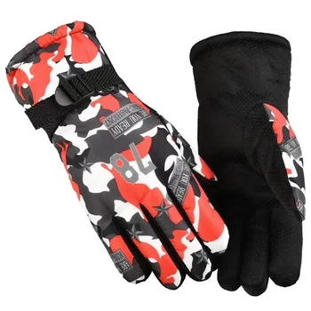 Теплые лыжные перчатки с противоскользящим дизайном, запястье можно подтягивать и расслаблять для лучшей посадки, очень подходящие Теплые и легкие - Изображение 1  