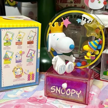 Miniso Blind Box Snoopy Party Time Series Орнамент, модель, аниме Фигурка, Коллекция игрушек, украшение для детского праздника, подарок - Изображение 1  