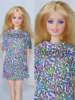 Кукольное платье 1/6 BJD с буквенным принтом для Барби Одежда для Барби Наряд Одежда Бальное платье 11,5 