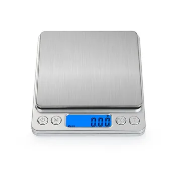 Цифровые кухонные весы весом 3 кг / 0,01 г, Портативные весы для выпечки, Маленькие весы из нержавеющей стали, Точные Весы для взвешивания ювелирных изделий. - Изображение 1  