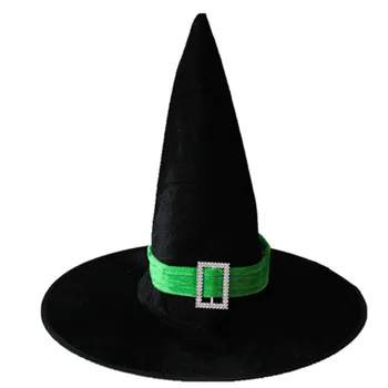 Черные шляпы ведьмы для взрослых и детей, кепки для костюмов на Хэллоуин - Изображение 1  