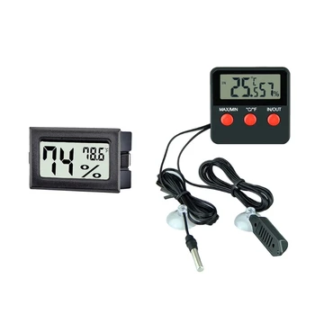 Обновленный Мини-цифровой гигрометр-термометр с ЖК-дисплеем, термометры температуры для теплиц, автомобилей, офиса, дома - Изображение 1  