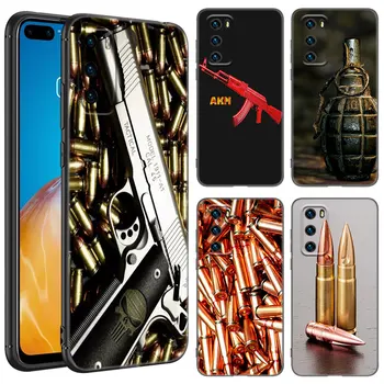 Военное Оружие Черный Силиконовый Чехол Для Телефона Huawei P10 P20 P30 P40 Lite P50 P60 Art P50E P Smart Z 2018 2020 2021 Pro 2019 - Изображение 1  