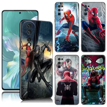 Человек-Паук Marvel Черный Чехол Для Телефона Huawei Honor 70 90 Lite X40 GT X50 i X5 Plus X6A X6S X7A X8A X8B X6 X7 X8 X9 4G X9A X9B 5G - Изображение 1  