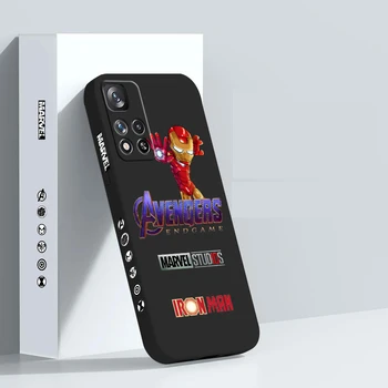 Железный Человек Marvel Танос для Redmi Note 12 11T 11S 11E 10S 10T Pro Plus Lite Max, левый чехол для телефона с жидкостью - Изображение 1  