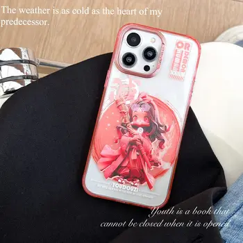 Красочная резьба по японскому аниме, мягкий бампер, чехол для телефона для iPhone 14 Pro Max, жесткий противоударный чехол для iPhone 11 12 13 14 - Изображение 1  