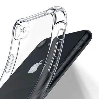 Противоударный Прозрачный Мягкий Чехол Для iPhone SE 2022 SE 2020 SE 2016 XR XS Max XS Силиконовая Задняя Крышка для iPhone X 8 Plus 7 Plus 6 Plus - Изображение 1  