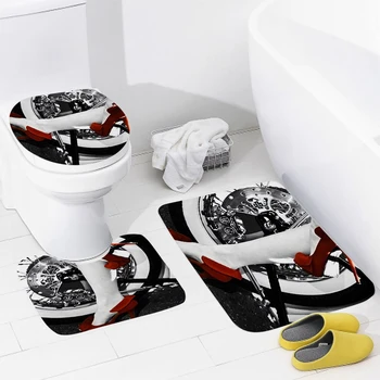 домашние коврики для ванной комнаты Современный коврик для ног в скандинавском стиле, современные аксессуары для ванной комнаты, коврик для унитаза, противоскользящий ковер для ванны - Изображение 1  