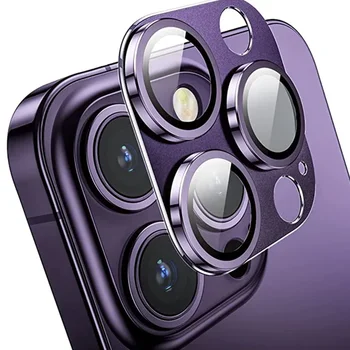 Металлический Объектив Камеры Стеклянная Защитная Пленка для Экрана для iPhone 14 13 15 Pro Max 12 Mini Plus 14Pro 15Pro Glass ScreenProtector Аксессуары - Изображение 1  