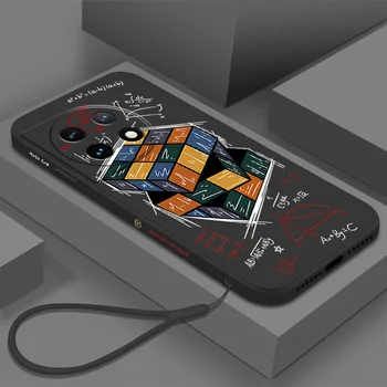 Модный Мягкий Силиконовый Чехол для Телефона с Прямым Краем Кубика Рубика для OnePlus 12 11 11R ACE2V Ace2pro Soft Cover - Изображение 1  