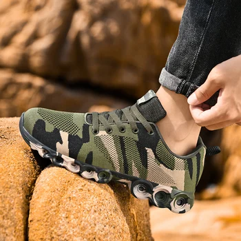 Камуфляжная обувь, военная тренировочная обувь, обувь для тренировок, осенне-зимняя сетчатая дышащая нескользящая обувь для альпинизма - Изображение 1  