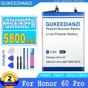 Аккумулятор GUKEEDIANZI для Huawei Honor 60 Pro, мобильного телефона, большой мощности, 5800 мАч, HB506390EFW - Изображение 1  