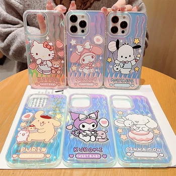 Симпатичный чехол для мобильного телефона Sanrio Hello Kitty Apple 14Promax, устойчивый к падению, чехол для телефона в стиле My Melody 13Pro с рисунком 13 12 в стиле девочки - Изображение 1  