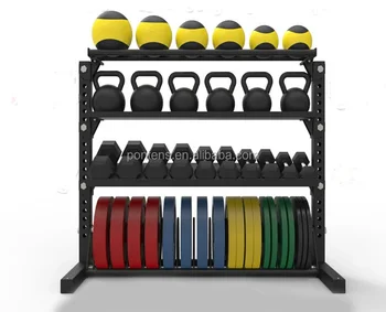 Оборудование для тренажерного зала Многофункциональная стойка для хранения гирь и гантелей для тяжелой атлетики - Изображение 1  