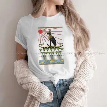 Фон с котом на лодке, специальная футболка из полиэстера, волшебный Египет, культура Древнего Египта, удобная футболка в стиле хип-хоп - Изображение 1  