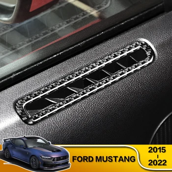 2шт Автомобильная дверь из углеродного волокна Воздуховыпуск Совместимые Аксессуары для интерьера Декоративные Для Ford Mustang 2015 - 2019 2020 2021 2022 - Изображение 1  